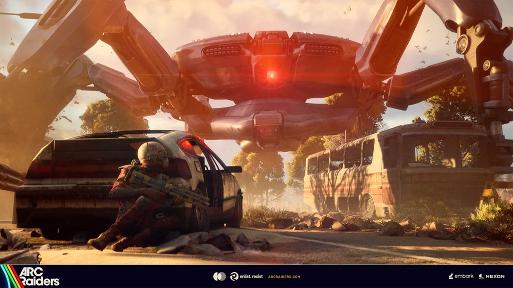 The Queen ARC machine in official ARC Raiders artwork